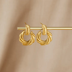 Vioraia Leah 18K Twisted Hoop Earrings