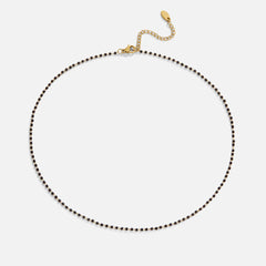 Vioraia Maisie Black Bead Necklace