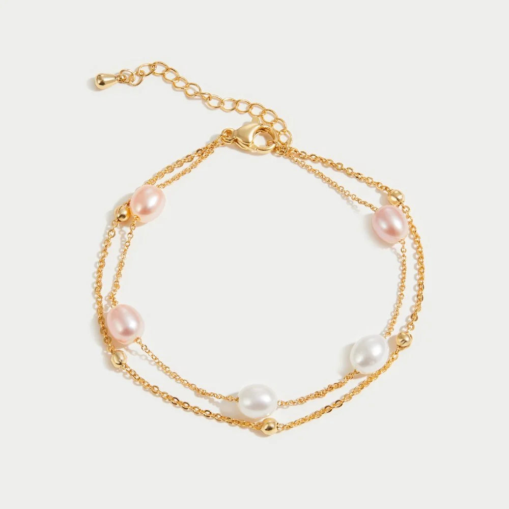 Vioraia Freshwater Pearl Layered Bracelet