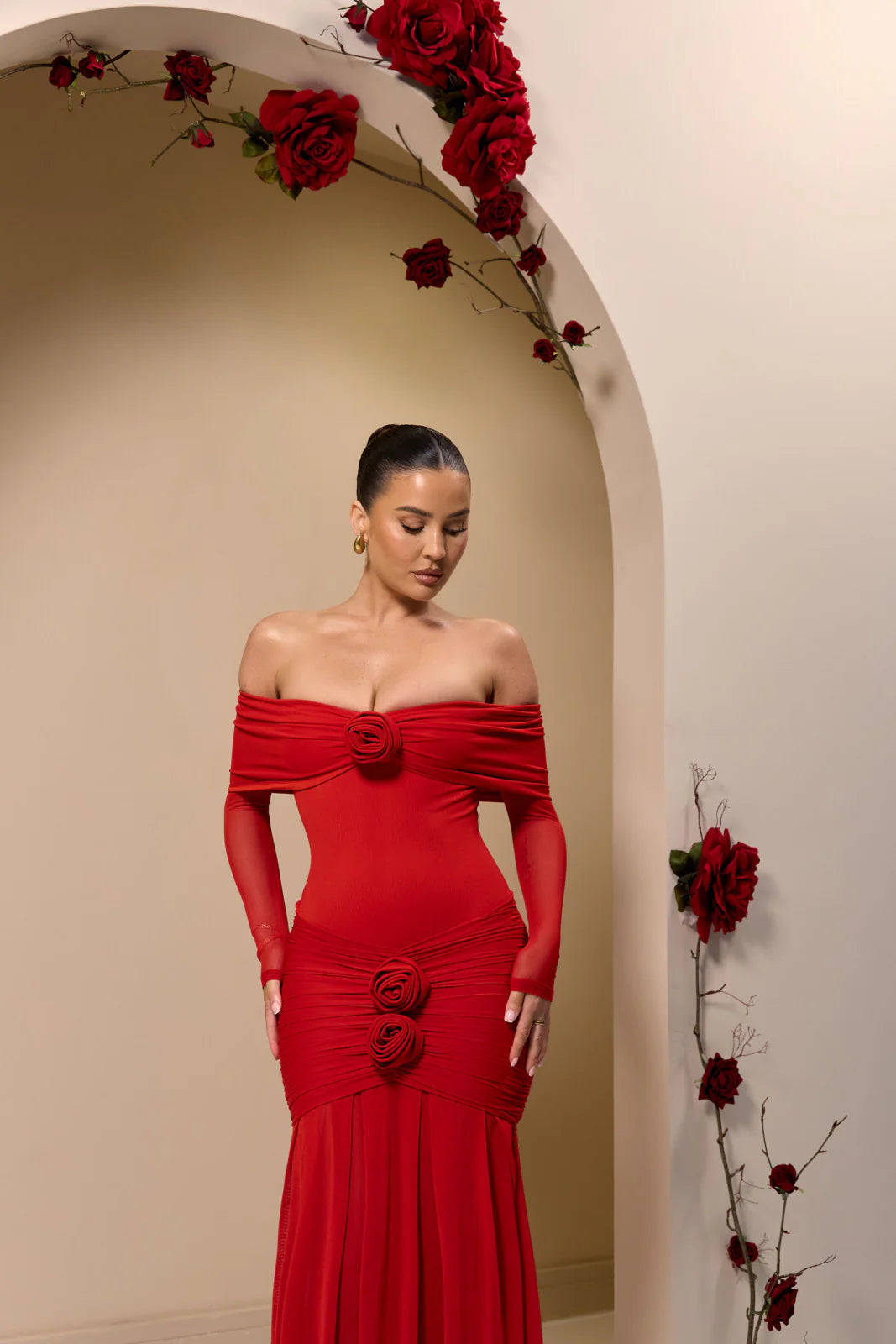 VIVIENNE BARDOT MAXI DRESS | RED - SALE