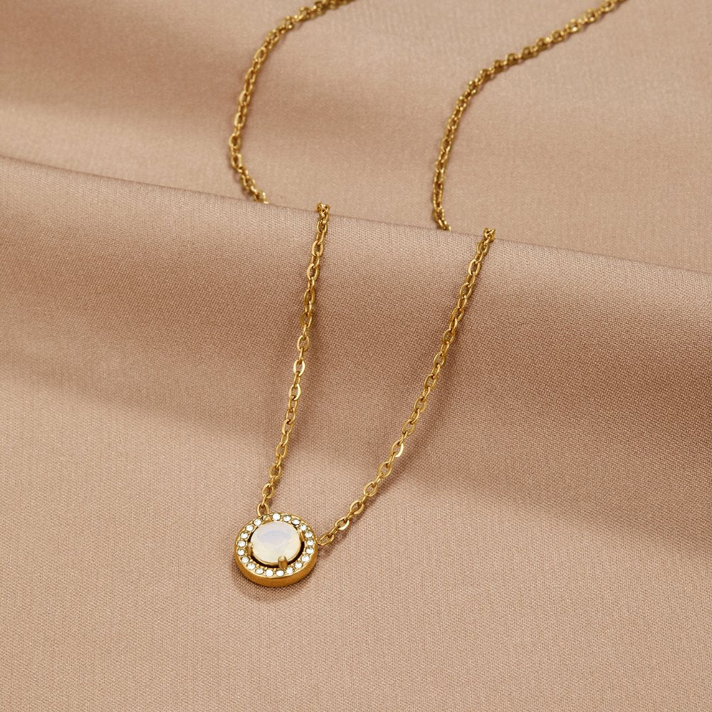 Vioraia Gold Monet Crystal Necklace