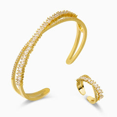 Vioraia Intertwined Sparkle Jewelry Set