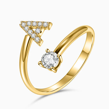 Vioraia Sparkling Initial Ring