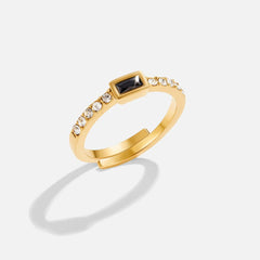 Vioraia Onyx Black Crystal Ring