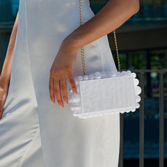 Vioraia (CS) Acrylic Cloud Clutch Bag