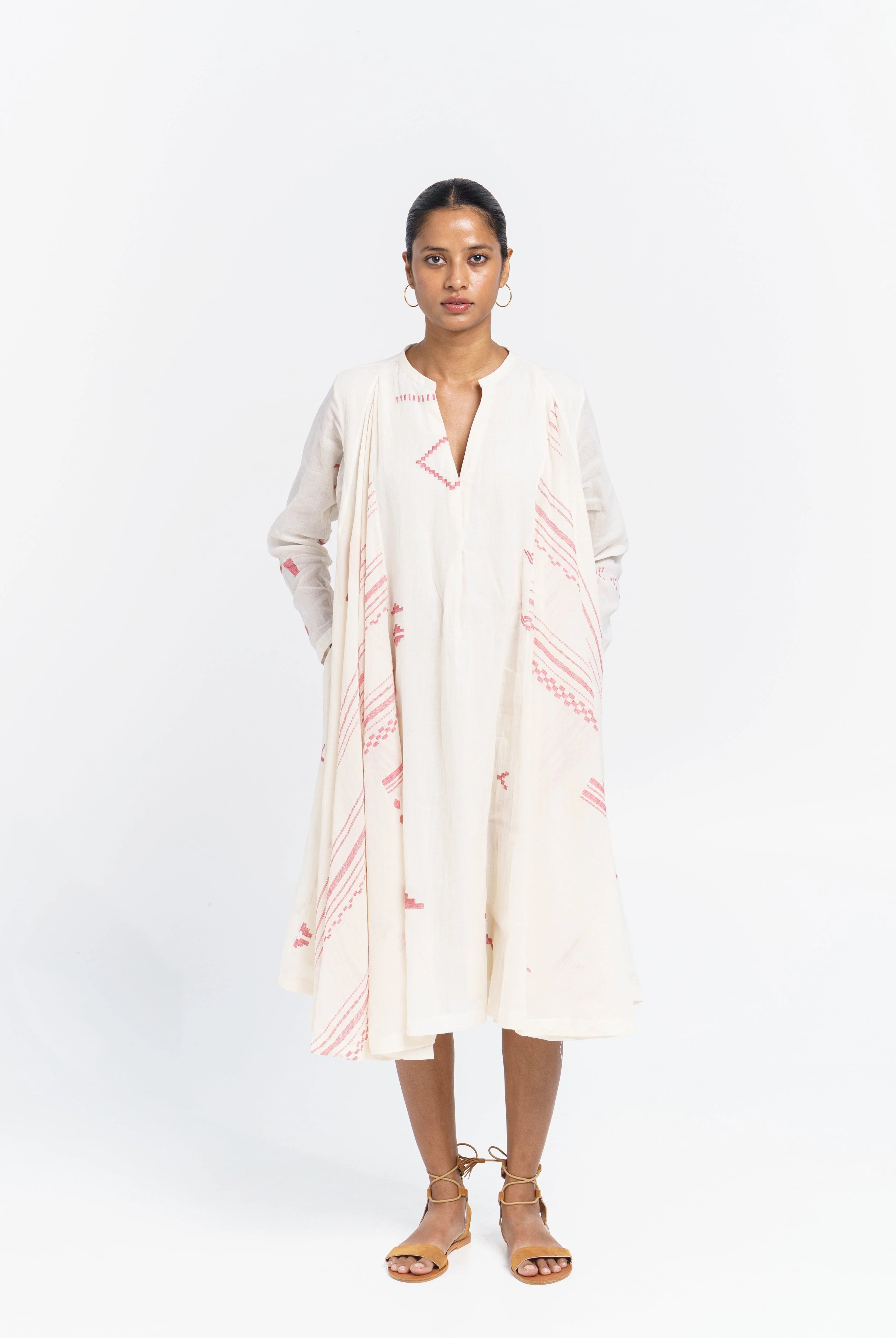 A-line fluid midi dress