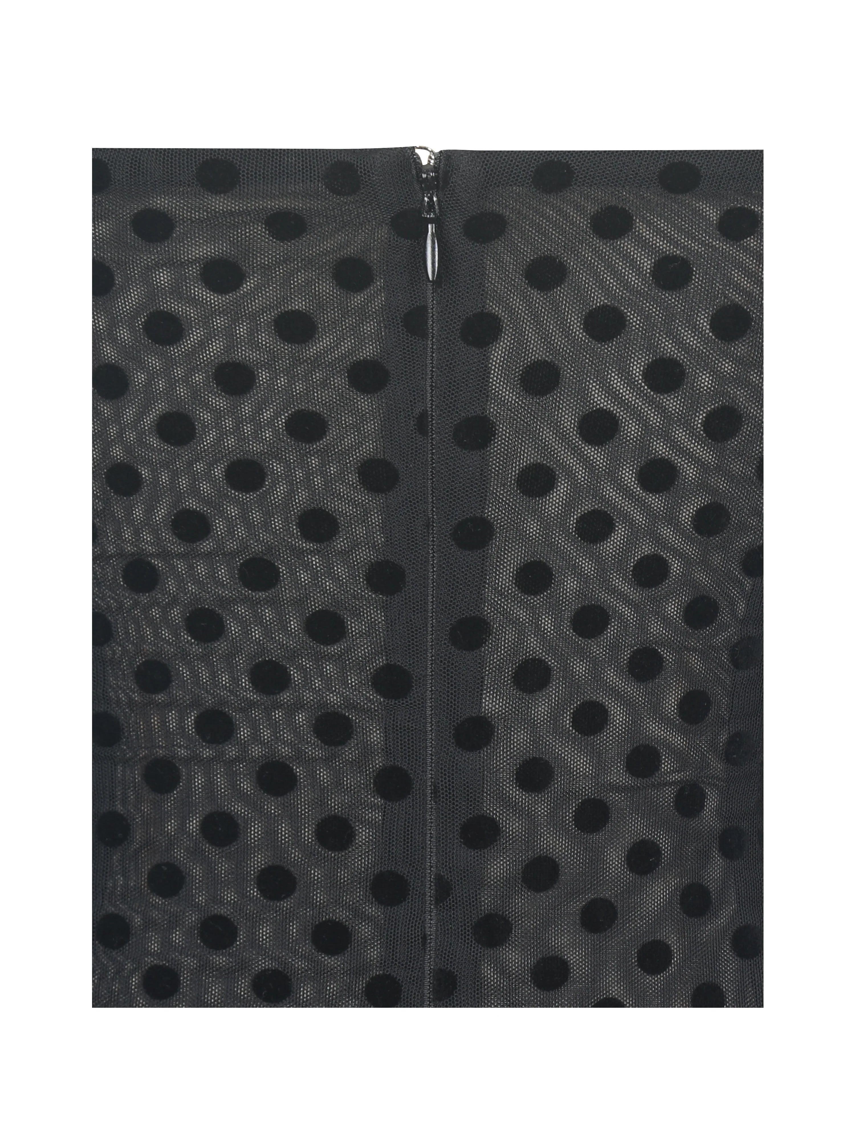 Faith Black and White Polka Dot Sweetheart Maxi Dress
