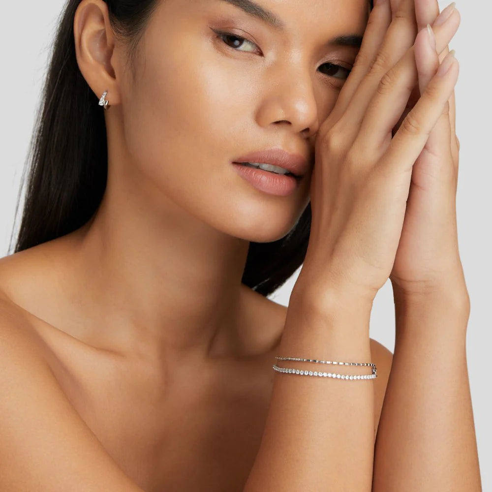 Vioraia Arelia Crystal Silver Bracelet