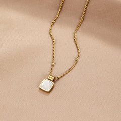 Vioraia Lucia White Shell Pendant Necklace