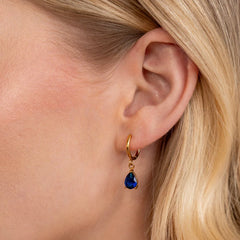 Vioraia Blue Marina Crystal Drop Earrings