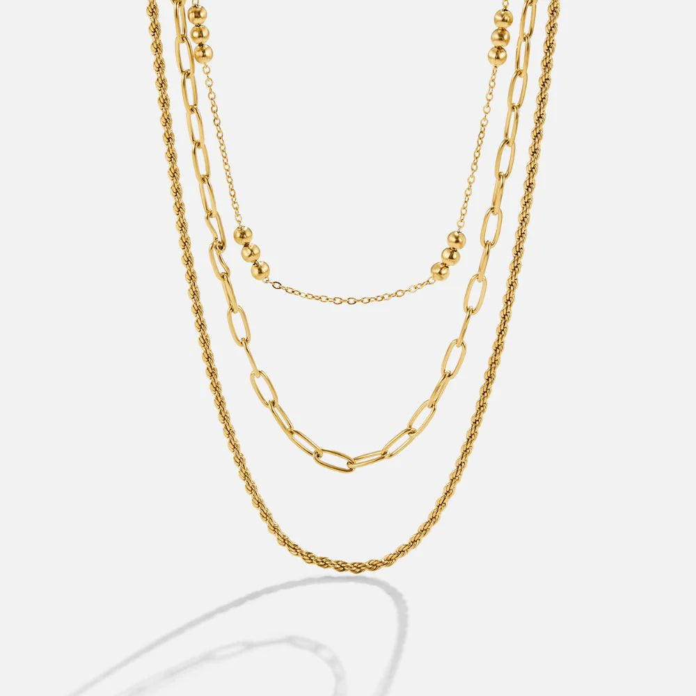Vioraia Sofia Gold Multi Layered Necklace
