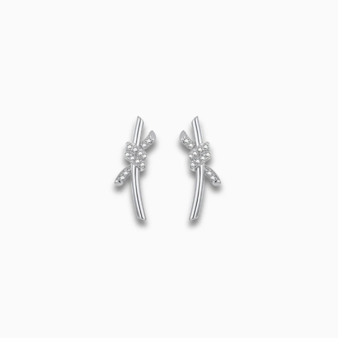 Vioraia Lyra Twist Climber Earrings