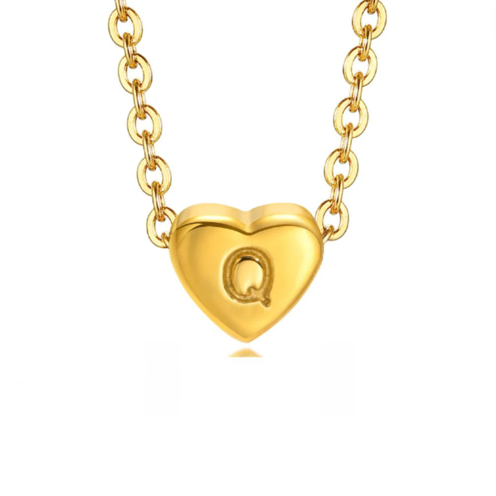 Vioraia Letter Heart Necklace