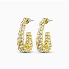 Vioraia Grand Rhinestones Hoop Earrings