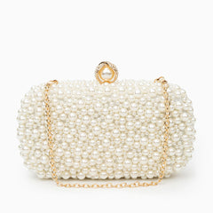 Vioraia Chantal Pearl Clutch Bag