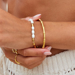 Vioraia Ara Golden Bamboo Bangle