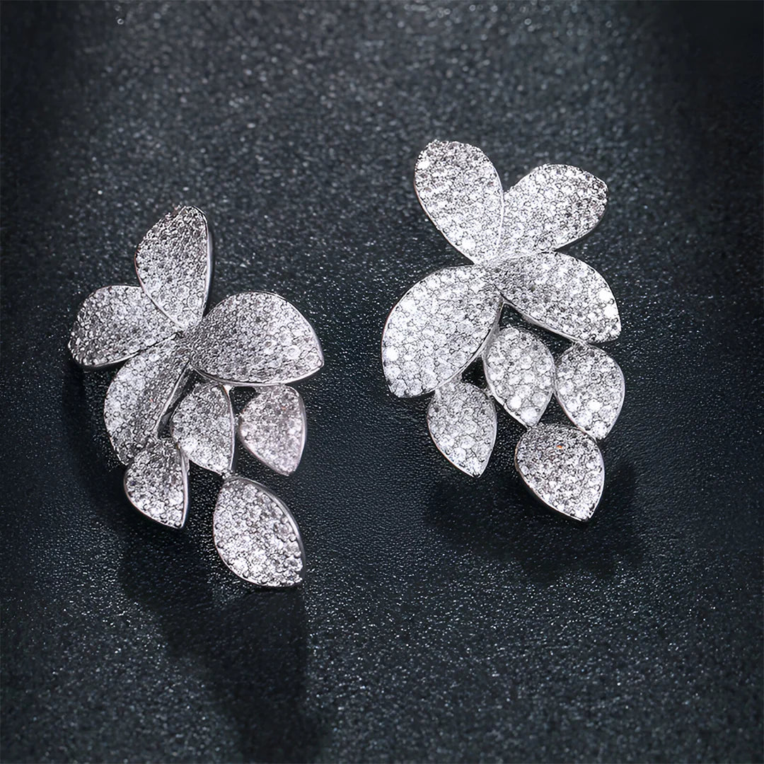 Vioraia Petal Glint Studs