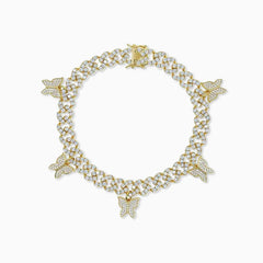 Vioraia Alluring Butterflies Cuban Anklet