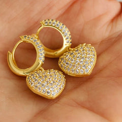 Vioraia The Hills Heart Pendant Earrings