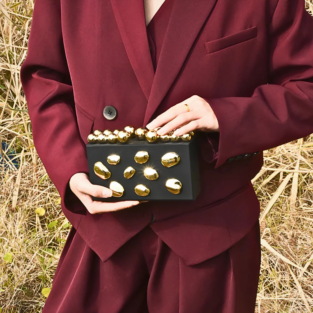Vioraia Verdant Orbit Clutch Bag