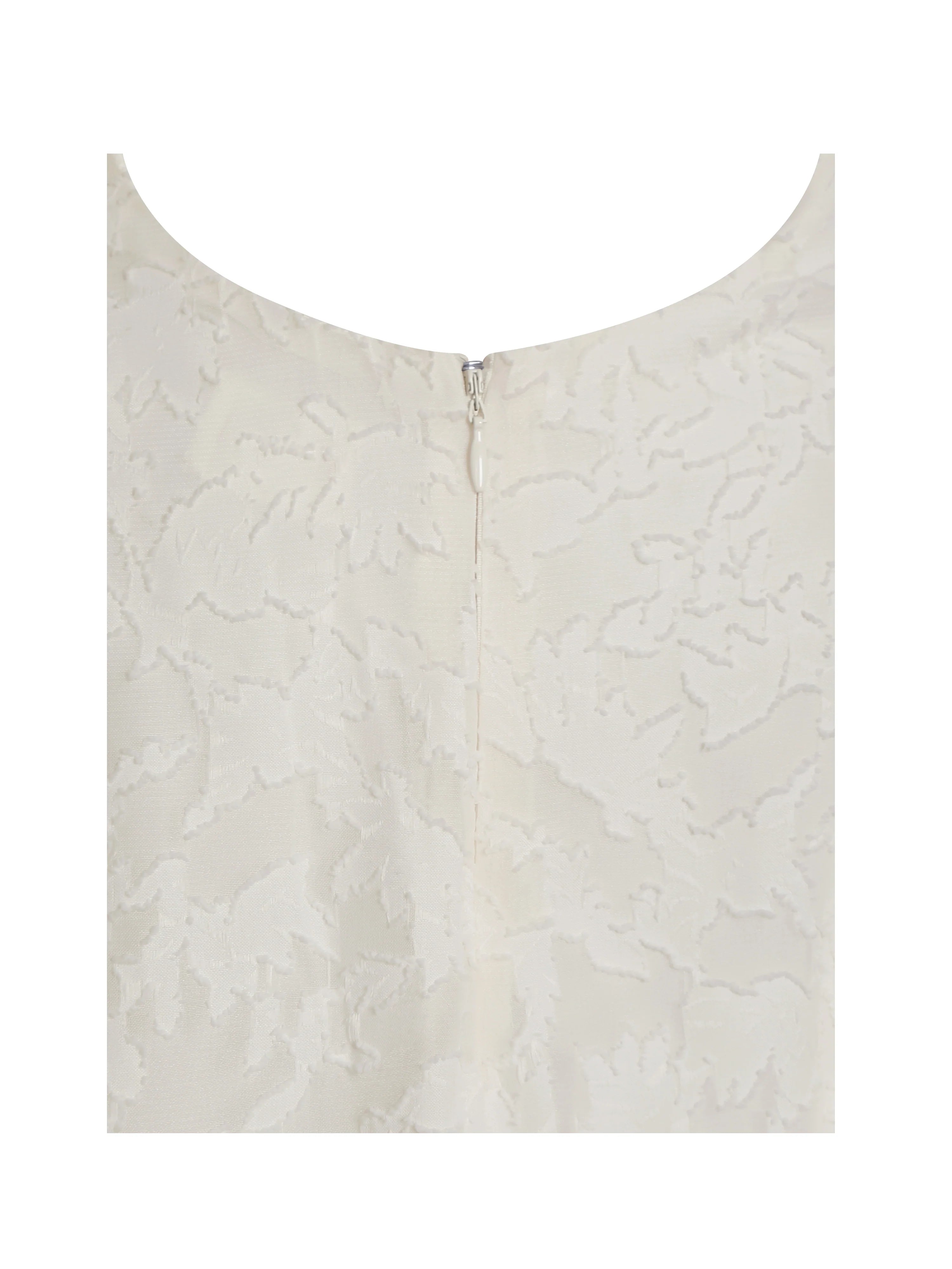 Pandora White Bubble Sleeve Backless Maxi Dress