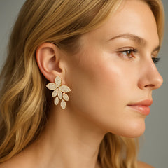 Vioraia Petal Glint Studs