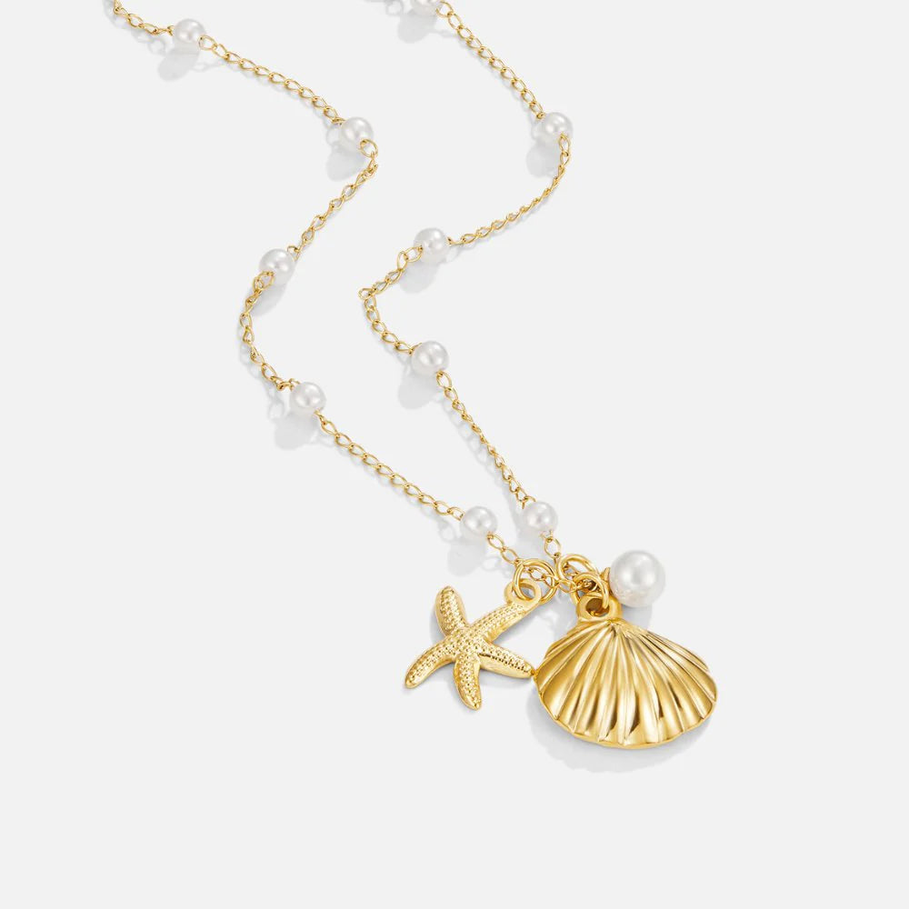 Vioraia Aria Shell Charm Necklace