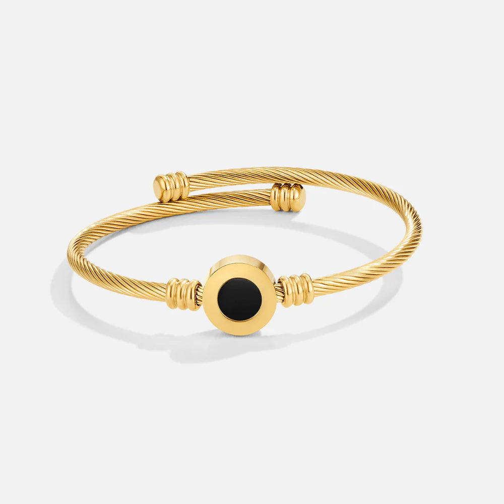 Vioraia Melinda Gold Rotatable Bangle