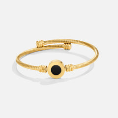 Vioraia Melinda Gold Rotatable Bangle