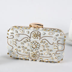 Vioraia Braelyn Bead Embroidered Clutch Bag
