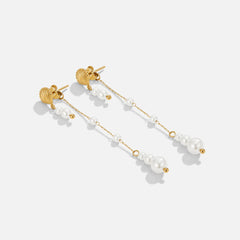 Vioraia Neesa Pearl Tassel Earrings