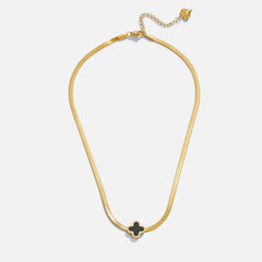 Vioraia Azalea Black Clover Necklace