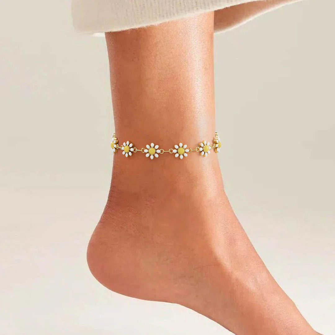 Vioraia Flowers Anklet