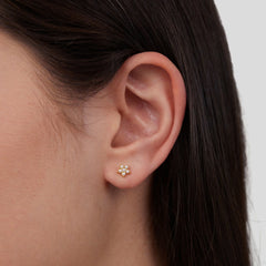 Vioraia Blooming Flower Pearl Earrings