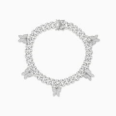 Vioraia Alluring Butterflies Cuban Anklet