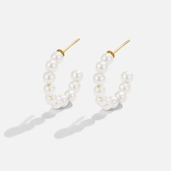 Vioraia Naila Pearl Hoop Earrings