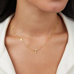 Vioraia Flower Power 18K Gold Chain Necklace