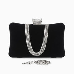 Vioraia Velvet Sparkles Clutch Bag