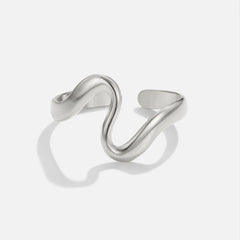 Vioraia Silver Wave Ring