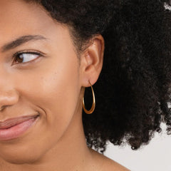 Vioraia Nica Gold Hoop Earrings