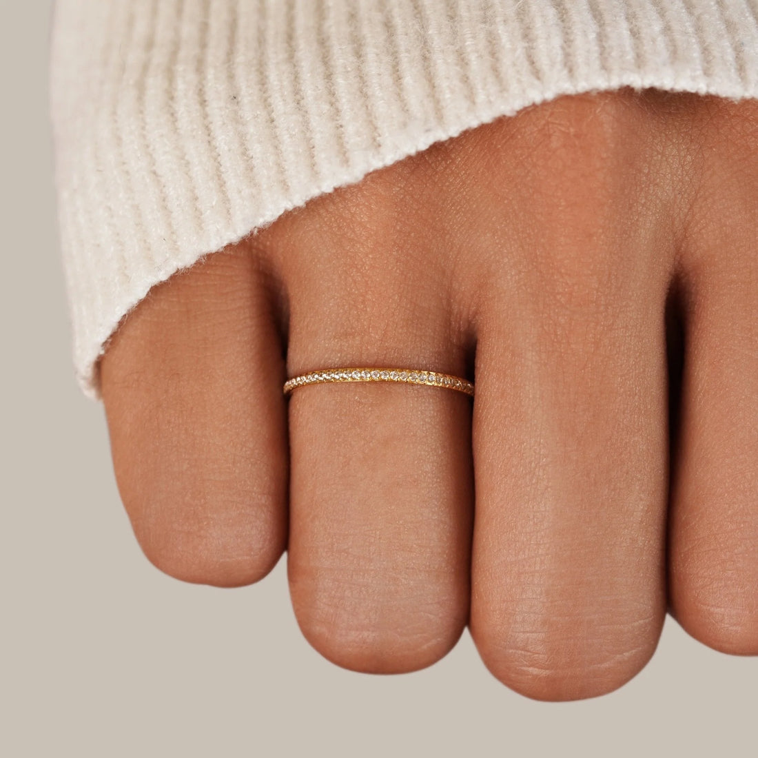 Vioraia Eternity 18K Crystal Ring