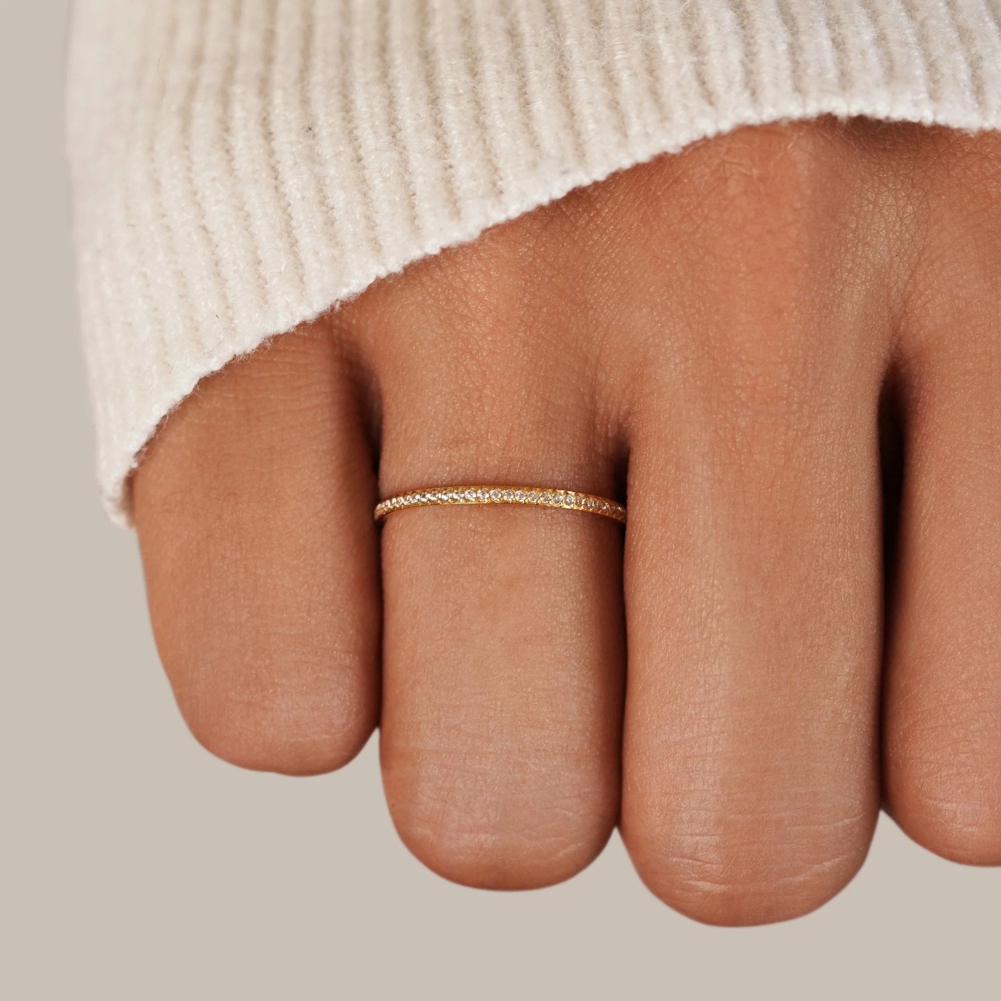 Vioraia Eternity 18K Crystal Ring