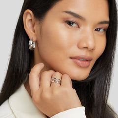 Vioraia Kiya Layered Silver Ring