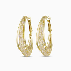 Vioraia Majestic Mesh Hoop Earrings