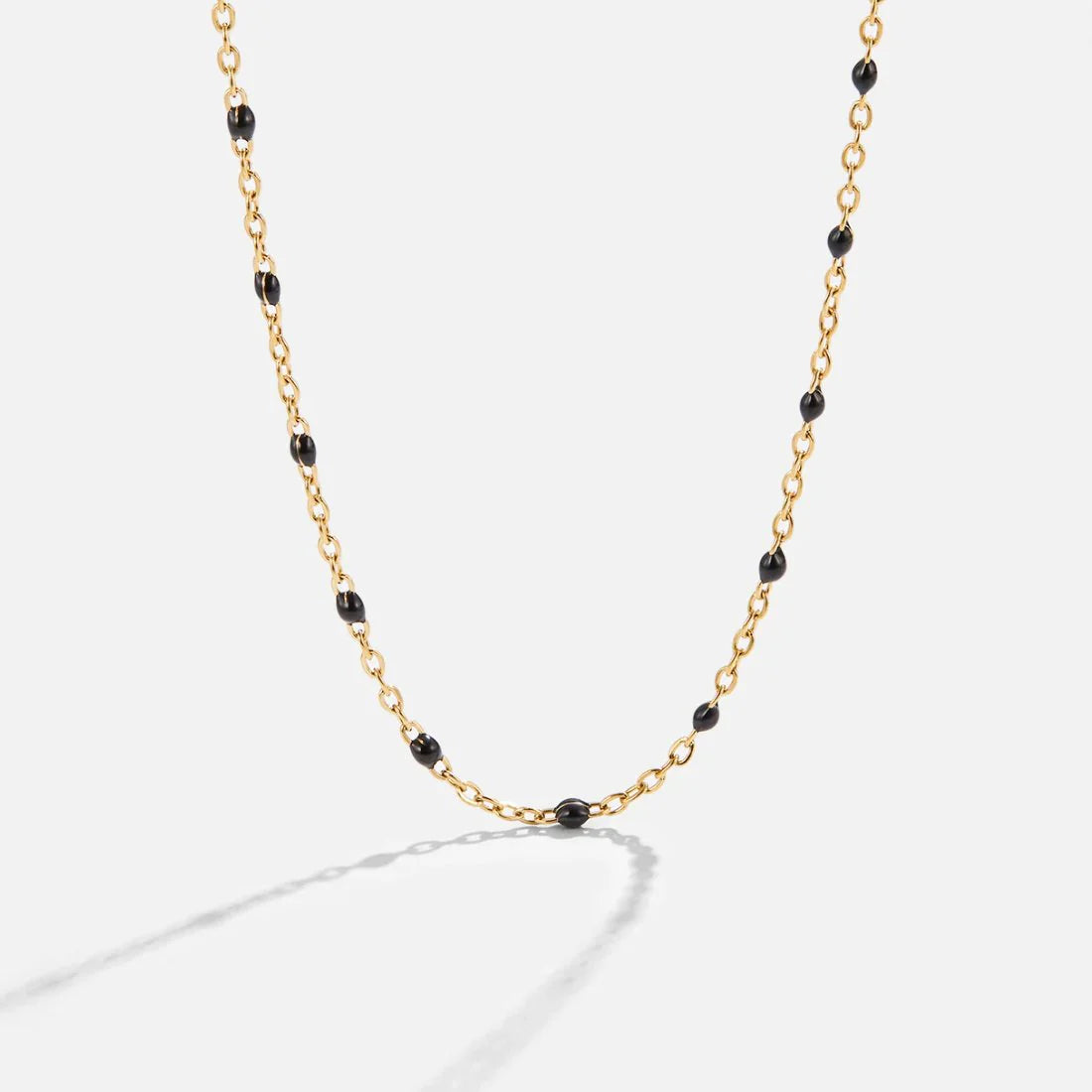 Vioraia Mila Black Bead Necklace