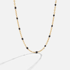 Vioraia Mila Black Bead Necklace