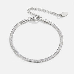 Vioraia Sarya Snake Chain Silver Bracelet