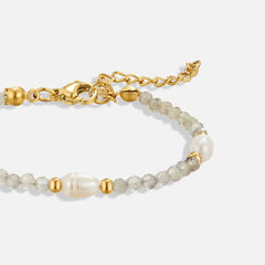 Vioraia Moonstone & Pearl Bead Bracelet