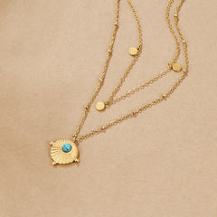 Vioraia Layered Turquoise Necklace