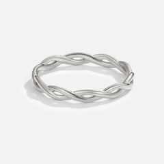 Vioraia Infinity 18K Silver Twist Ring